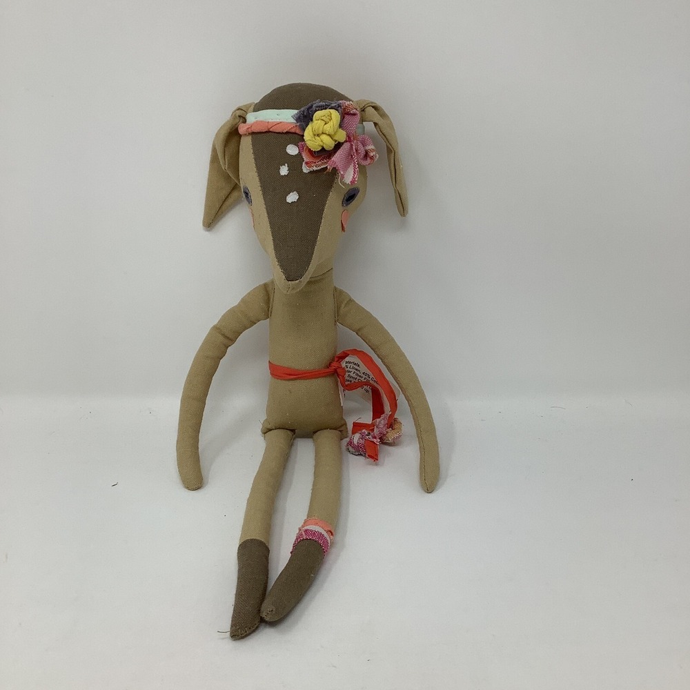 Fashionable Fauna Fabric Doll Deer Colorful Headband Stuffed Plush Animal